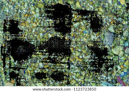 Grunge technique Pebble surface, stone texture or rock backdrop, ground background.
