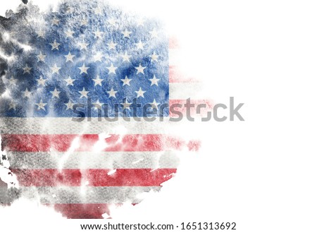 Grunge USA flag. American flag with grunge texture.