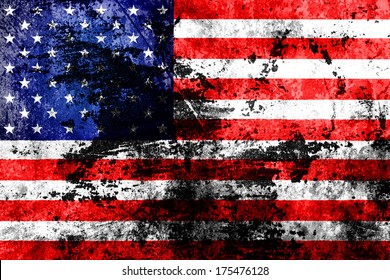 Grunge Usa Flag Background Stock Photo 175476128 | Shutterstock