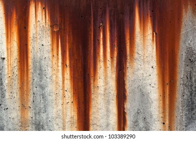 Grunge Wall Background With Sags Of Rust