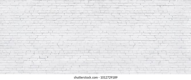 Grunge White Brick Wall, Whitewashed Brickwork Background