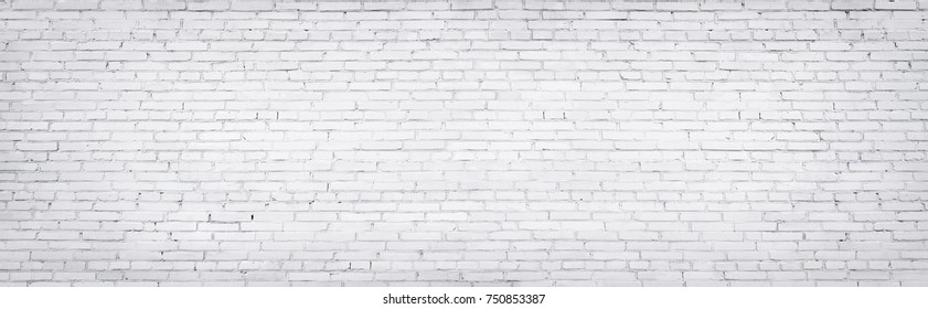 Grunge White Brick Wall, Whitewashed Brickwork Background