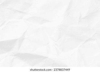 Grunge wrinkled white color paper textured background with copy space - Shutterstock ID 2378837449