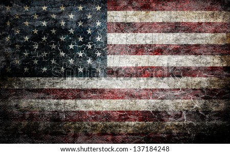 Grungy american flag background.