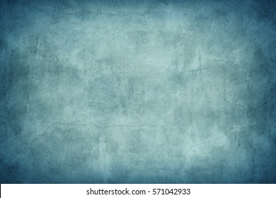 Grungy Blue Concrete Wall Texture Background.