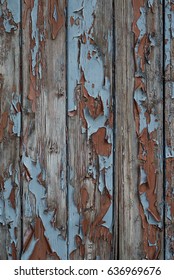 Grungy blue and red pealing paint wooden wall texture