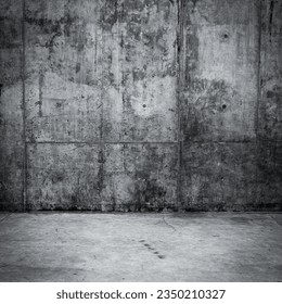 Grungy concrete wall and stone floor room as background - Powered by Shutterstock