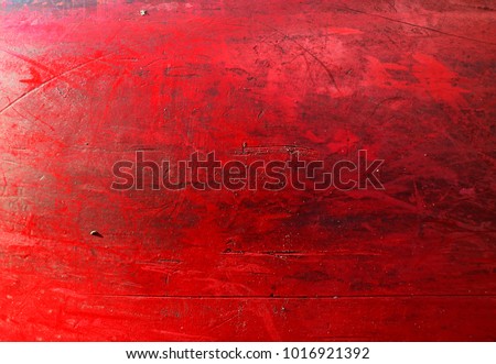 Grungy red texture, old surface of metal boat, abstract background