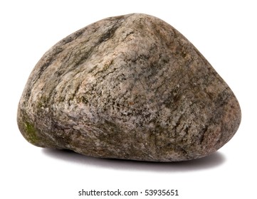 Grungy Rock Isolated On White