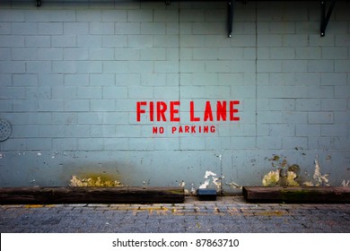 Grungy Urban Alley Wall With The Words 