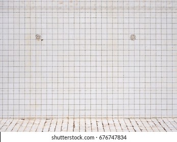 Grungy White Square Ceramic Tiles Texture,dirty Tile