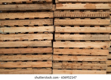 Grungy wooden stacked pallets texture