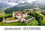 Gruyeres Castle and village, Switzerland, Europe