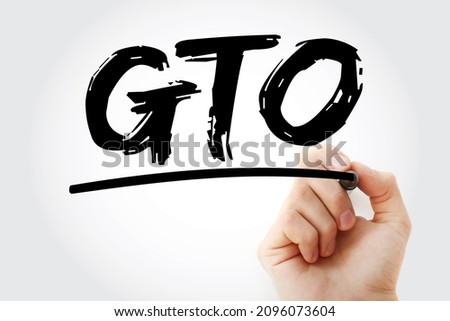 GTO Group Training Organisation - hires apprentices and trainees and places them with host employers, acronym text concept with marker