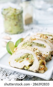 guacamole stuffed crumbs lime chicken. the toning. selective focuscrumbs