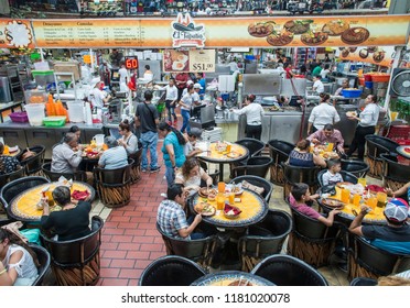 Guadalajara, Jalisco/MEXICO- Aug 16 2018: San Juan De Dios Market, Food Court