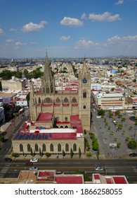 Guadalajara, Mexico - July 6 2019: Aerial Vertical View Of A Side Of The Expiatory Temple