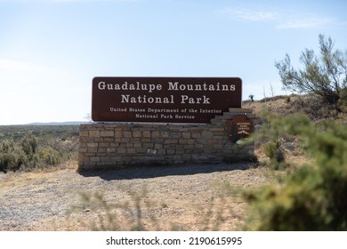 Guadalupe Mountains National Park Entrance Sign