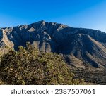 The  Guadalupe Peak Trail With Hunter Peak in The Distance, Guadalupe Mountains National Park, Texas, USA