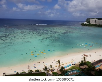 Guam Tumon Bay Beach Viewed From Dusit Thani Hotel