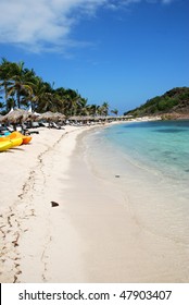 Guanahani Beach On Grand Cul-de-Sac Bay In St Barts, French West Indies