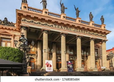 Guanajuato City, Mexico - 26th April 2016: The Juárez Theater Is A Historic Theater Built From 1872 To 1903., Inaugurated On October 27, 1903 By President Porfirio Díaz