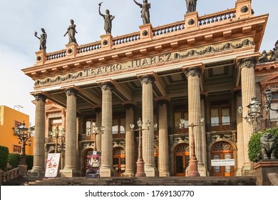 Guanajuato City, Mexico - 26th April 2016: The Juárez Theater Is A Historic Theater Built From 1872 To 1903, Inaugurated On October 27, 1903 By President Porfirio Díaz