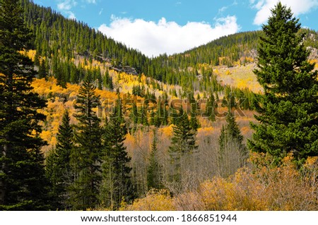 Guanella Pass road near Denver Colorado in autumn