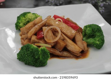Guangdong cuisine, Guangdong cuisine, dry stir fried miscellaneous bacteria - Shutterstock ID 2198359693