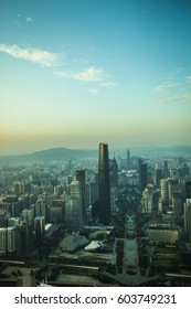 Guangzhou, China - 1 October, 2011: Skyline Of Guangzhou, The Largest City In Guangdong Province, At Nighttime