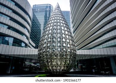 Guangzhou, China - May 24, 2019: Architecture And City Life In Guangzhou