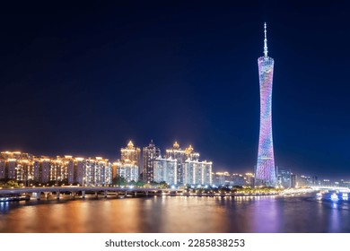 Guangzhou, China skyline on the Pearl River. - Powered by Shutterstock