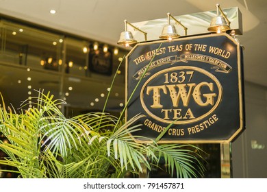 Guangzhou, China-October 2, 2016, TWG Tea Brand Sign