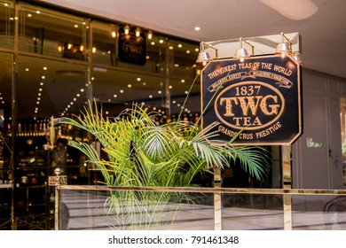 Guangzhou, China-October 2, 2016, TWG Tea Brand Sign