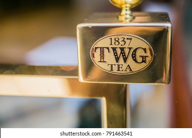 Guangzhou, China-October 2, 2016, TWG Tea Brand Sign