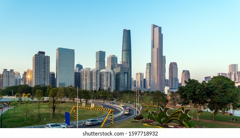 Guangzhou City Roads Architectural Landscape Stock Photo 1597718932 