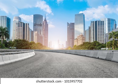 Guangzhou City Square Road And Architectural Landscape Skyline