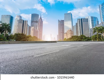 Guangzhou City Square Road And Architectural Landscape Skyline