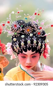 GUANGZHOU - JAN. 3. Unidentified child actors on a traditional parade on Jan. 3, 2012., age 5 years old, It is a non material cultural heritage,celebrating Chinese New Year ,China on Jan. 3, 2012. - Shutterstock ID 92309305