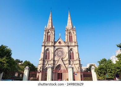 Guangzhou Shishi Sacred Heart Cathedral In Daytime