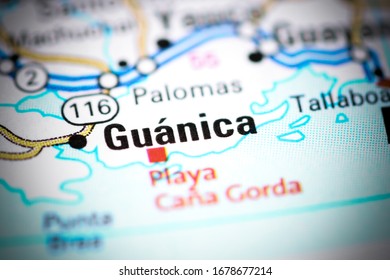 Guanica. Puerto Rico On A Map