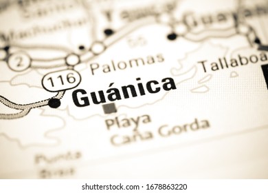 Guanica. Puerto Rico On A Map