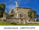 The Guardian Angel of the Comillas Cemetery, Cantabria, Spain.