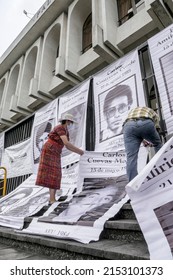 Guatemala – Guatemala City 05-05-2022. Relatives Of Disappeared People During The Civil War Listed In The 