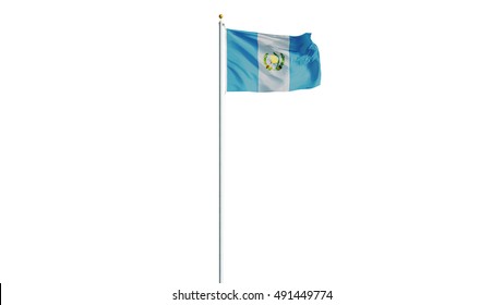 Guatemala Flag Waving On White Background Stock Photo 491449774 ...