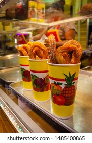 Guatemalan street food called "Churros" sold in the national fairs.