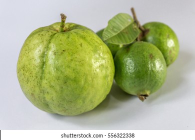 Guava Fruit Isolated On White Background Stock Photo 556322338 ...