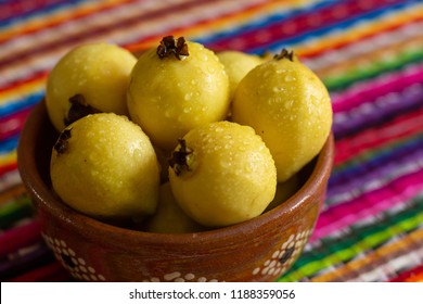 Guava Fruit On Mexican Colorful Background