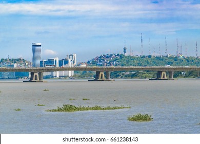 Guayaquil Cityscape View From Guayas River, Ecuador