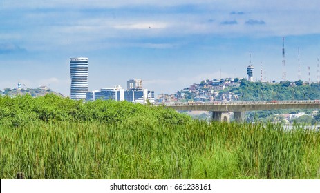 Guayaquil Cityscape View From Guayas River, Ecuador